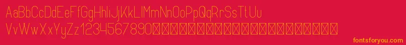 Opinio PersonalUse Font – Orange Fonts on Red Background