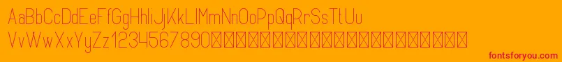 Opinio PersonalUse-Schriftart – Rote Schriften auf orangefarbenem Hintergrund