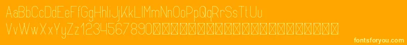 Opinio PersonalUse Font – Yellow Fonts on Orange Background