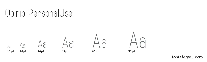 Opinio PersonalUse Font Sizes
