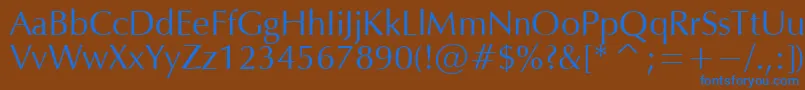 OPM Font – Blue Fonts on Brown Background