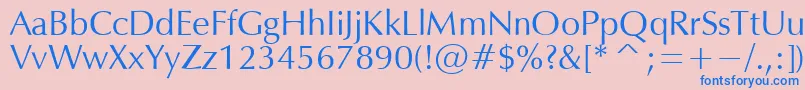 OPM Font – Blue Fonts on Pink Background