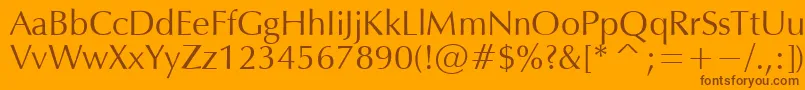 OPM Font – Brown Fonts on Orange Background