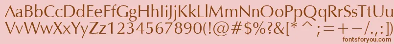 OPM Font – Brown Fonts on Pink Background