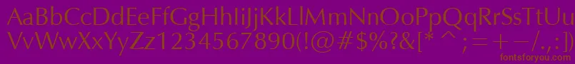 Шрифт OPM – коричневые шрифты на фиолетовом фоне