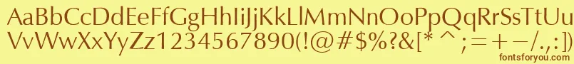 OPM Font – Brown Fonts on Yellow Background