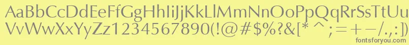 OPM Font – Gray Fonts on Yellow Background