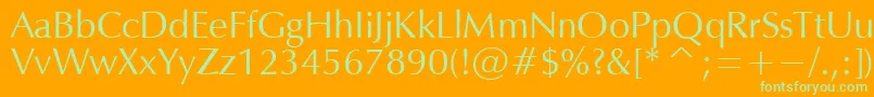 OPM Font – Green Fonts on Orange Background