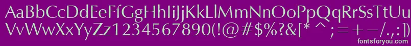 OPM Font – Green Fonts on Purple Background