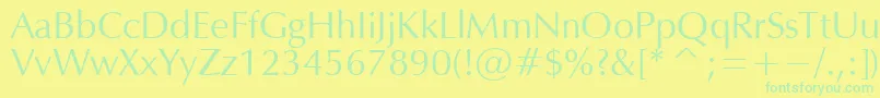 OPM Font – Green Fonts on Yellow Background
