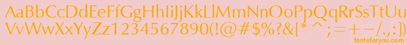 OPM Font – Orange Fonts on Pink Background