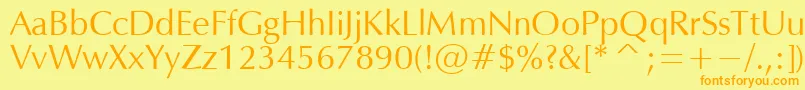 OPM Font – Orange Fonts on Yellow Background