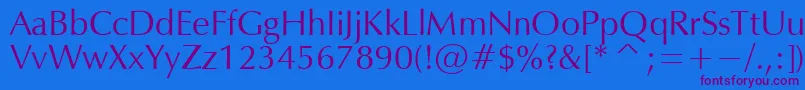OPM Font – Purple Fonts on Blue Background