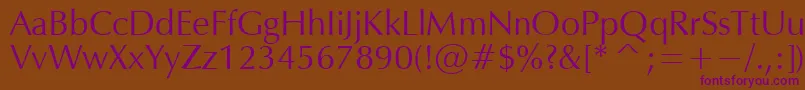 OPM Font – Purple Fonts on Brown Background