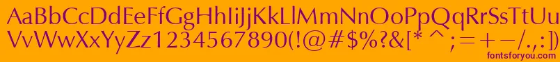 OPM Font – Purple Fonts on Orange Background