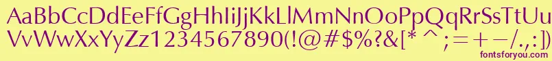 OPM Font – Purple Fonts on Yellow Background