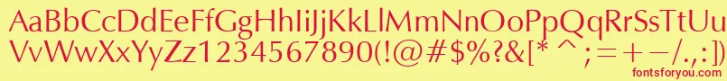 OPM Font – Red Fonts on Yellow Background