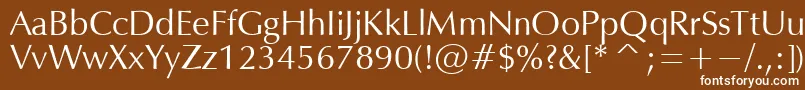 OPM Font – White Fonts on Brown Background