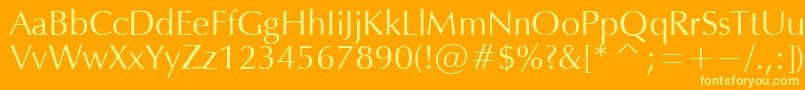 OPM Font – Yellow Fonts on Orange Background