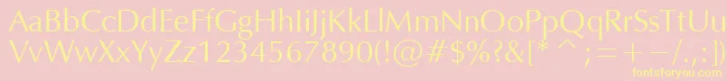 OPM Font – Yellow Fonts on Pink Background