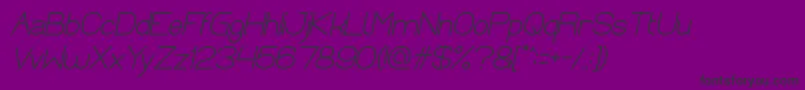 Fonte Optical Fiber Bold Italic – fontes pretas em um fundo violeta