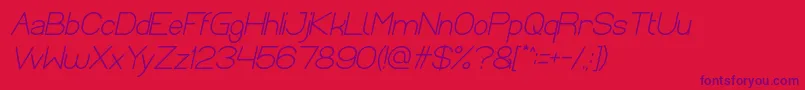 Optical Fiber Bold Italic Font – Purple Fonts on Red Background