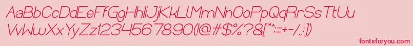 Optical Fiber Bold Italic-Schriftart – Rote Schriften auf rosa Hintergrund