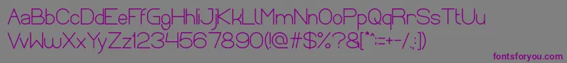 Optical Fiber Bold Font – Purple Fonts on Gray Background
