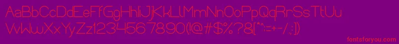 Optical Fiber Bold Font – Red Fonts on Purple Background