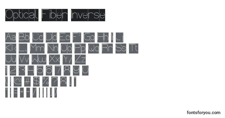Optical Fiber Inverse Font – alphabet, numbers, special characters