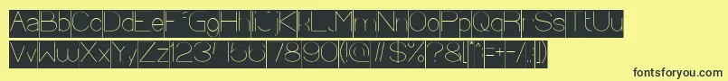 Optical Fiber Inverse Font – Black Fonts on Yellow Background