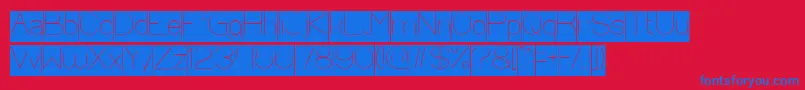 Optical Fiber Inverse Font – Blue Fonts on Red Background