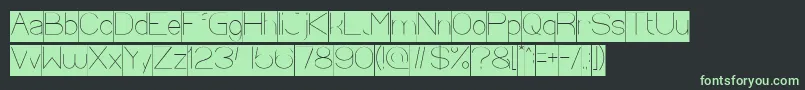 Optical Fiber Inverse Font – Green Fonts on Black Background