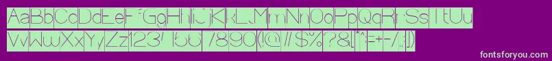 Optical Fiber Inverse Font – Green Fonts on Purple Background