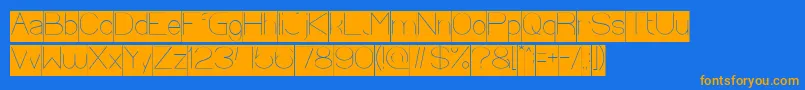 Optical Fiber Inverse Font – Orange Fonts on Blue Background