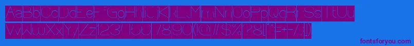 Optical Fiber Inverse Font – Purple Fonts on Blue Background