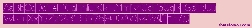 Optical Fiber Inverse-Schriftart – Violette Schriften auf rosa Hintergrund