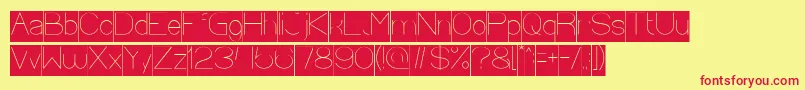 Optical Fiber Inverse Font – Red Fonts on Yellow Background