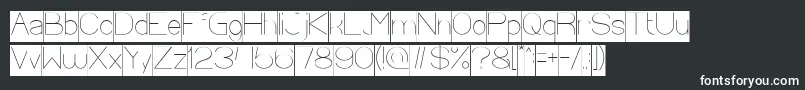 Optical Fiber Inverse Font – White Fonts on Black Background