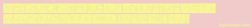 Optical Fiber Inverse Font – Yellow Fonts on Pink Background