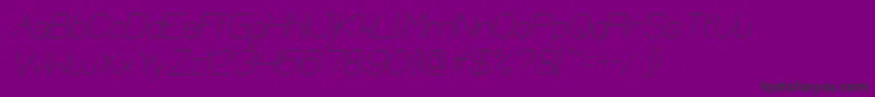 fuente Optical Fiber Italic – Fuentes Negras Sobre Fondo Morado