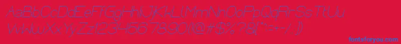 Optical Fiber Italic-fontti – siniset fontit punaisella taustalla