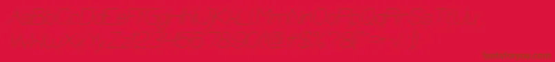 Czcionka Optical Fiber Italic – brązowe czcionki na czerwonym tle
