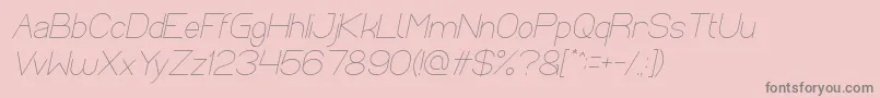 Optical Fiber Italic Font – Gray Fonts on Pink Background