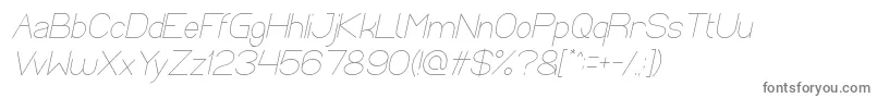 Optical Fiber Italic-fontti – harmaat fontit