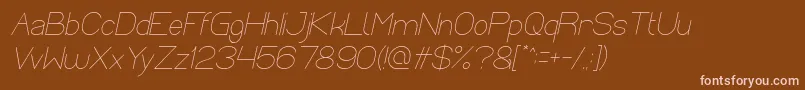Optical Fiber Italic-Schriftart – Rosa Schriften auf braunem Hintergrund