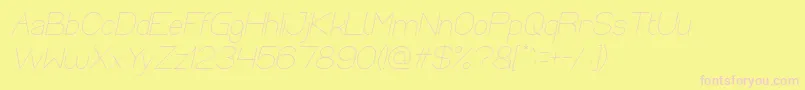 Optical Fiber Italic Font – Pink Fonts on Yellow Background