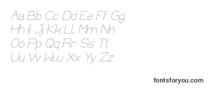 Überblick über die Schriftart Optical Fiber Italic