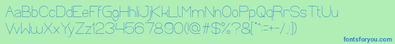 Optical Fiber Font – Blue Fonts on Green Background