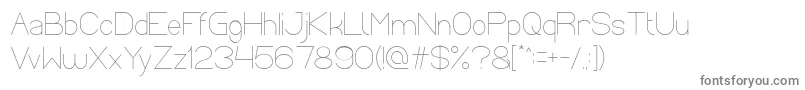 Optical Fiber-fontti – harmaat kirjasimet valkoisella taustalla